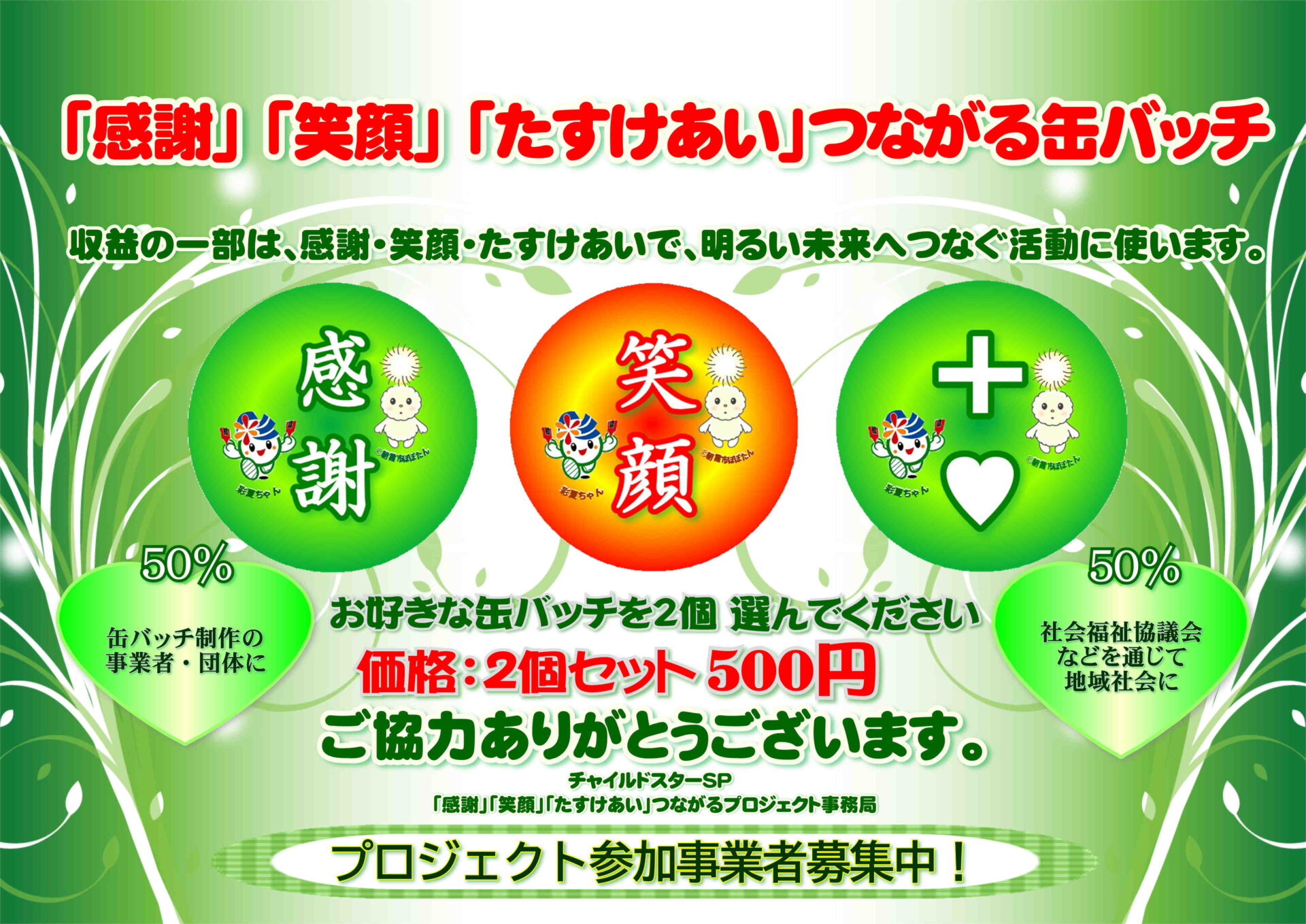 缶バッジプロジェクトポスター